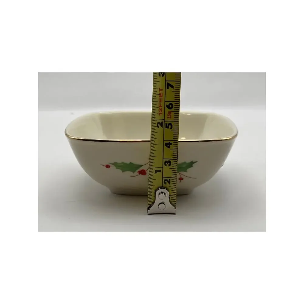 Lenox Holiday Holly Berry Dipping Bowls Set of 3 in Original Box *READ*